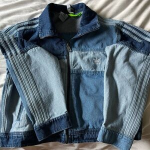 Adidas Kseniaschnaider Denim Patchwork Jacket